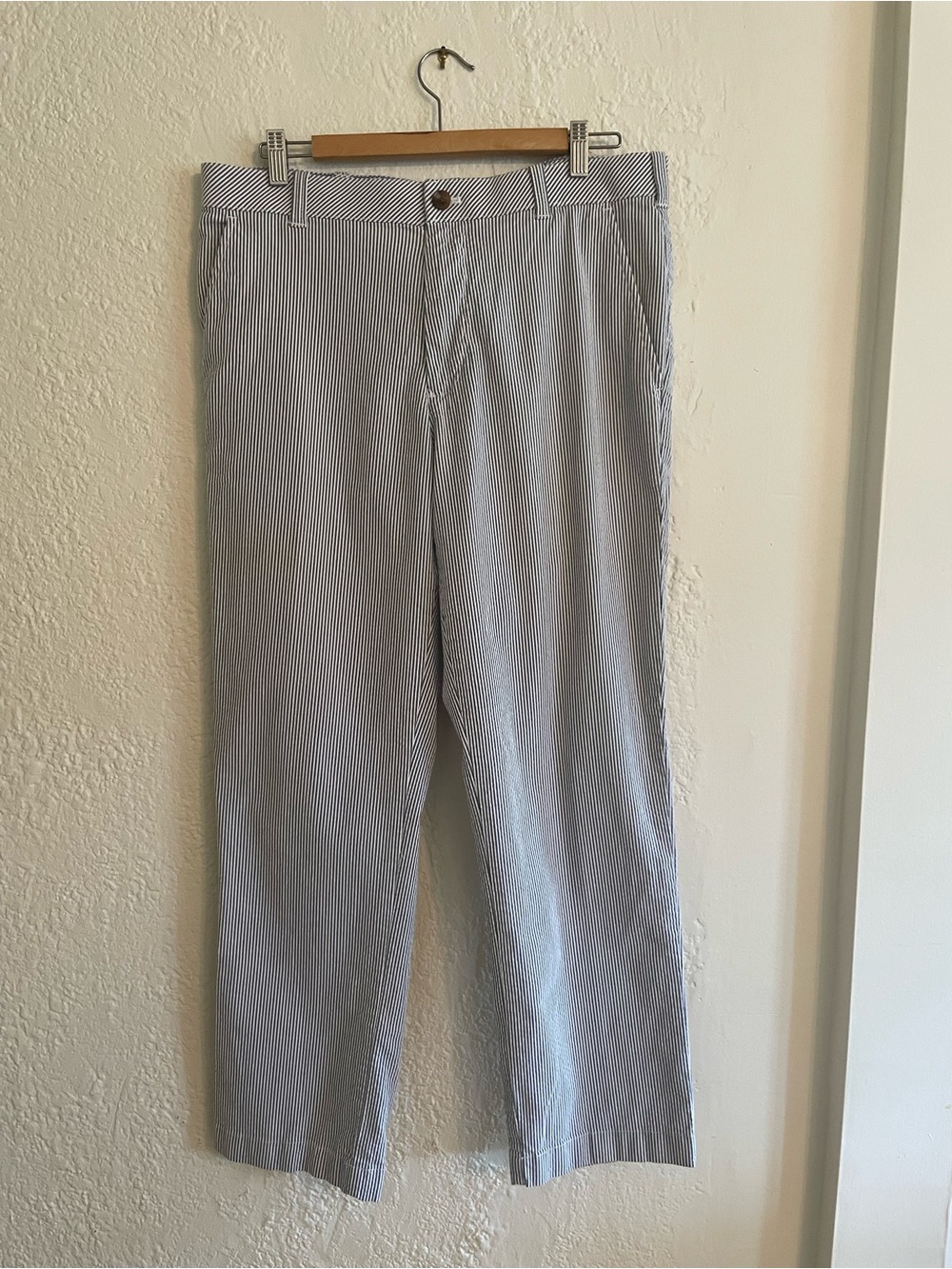 Izod Seersucker Men’s Flat Front Pants 34” x 29” Straight EUC